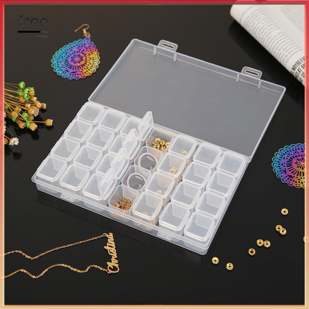 Hộp Nhựa 28 Ngăn Trong Suốt Đựng Phụ Kiện Trang Sức | BigBuy360 - bigbuy360.vn