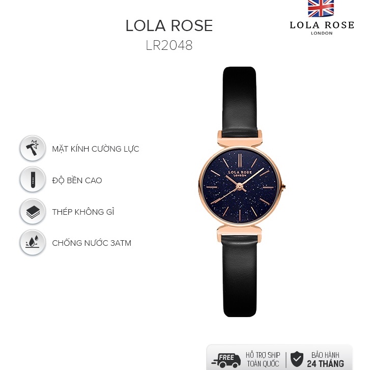 Đồng hồ nữ mặt tròn nhỏ đồng hồ Lolarose đá cẩm thạch galaxy lấp lánh cho cô nàng thanh lịch bảo hành 2 năm LR2048