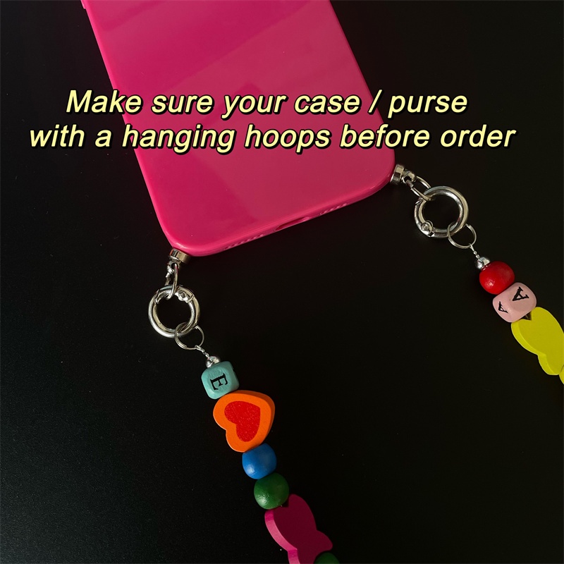 Dây Đeo Chéo Dài 110cm Bằng Gỗ Họa Tiết Hoa Có Móc Treo Túi Xách / Điện Thoại