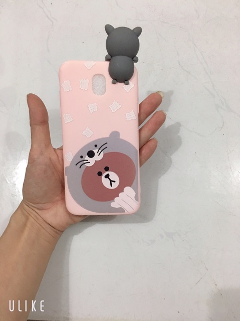 Ốp lưng cao su thú leo mầu xám j5 Pro,J5Pro