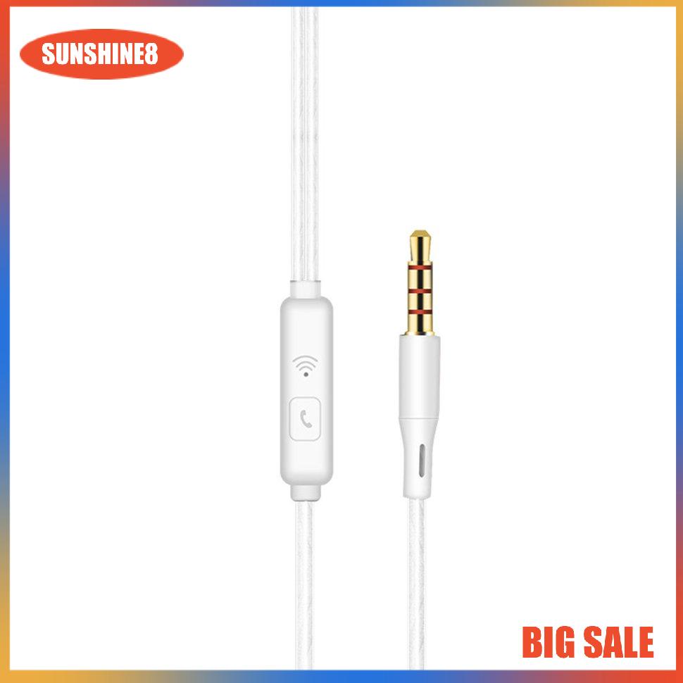 【SUN】Simple Universal In-ear Headphones Inline Computer Phone With Wheat Headset