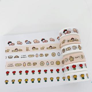 Cuộn Băng Keo Hình Hoa Tulip/Bánh Mì/Hoạt Hình Xinh Xắn Tiện Dụng