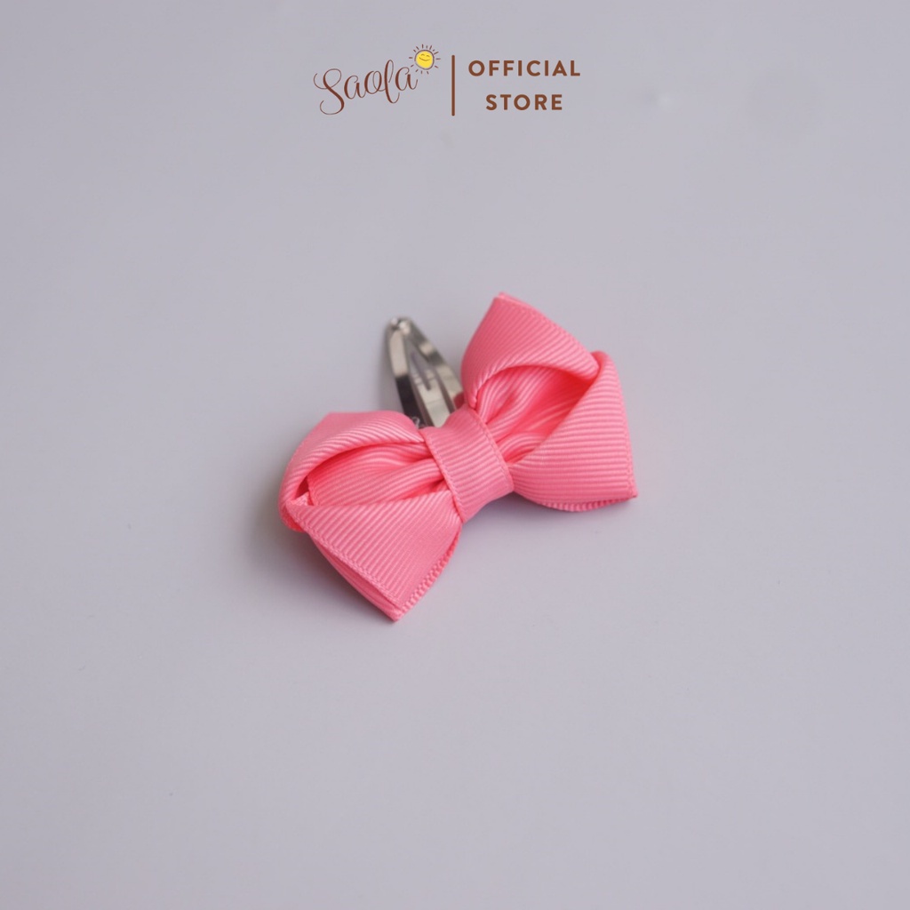 Kẹp tóc Mái Handmade Đính Nơ Phong Cách Hàn Quốc Xinh Xắn HP010 - SAOLA KIDS CLOTHING