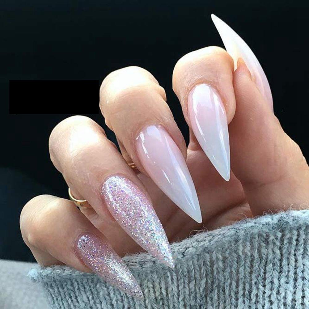 Bộ Móng Tay Giả Dạng Nhấn Tự Nhiên Bằng Acrylic