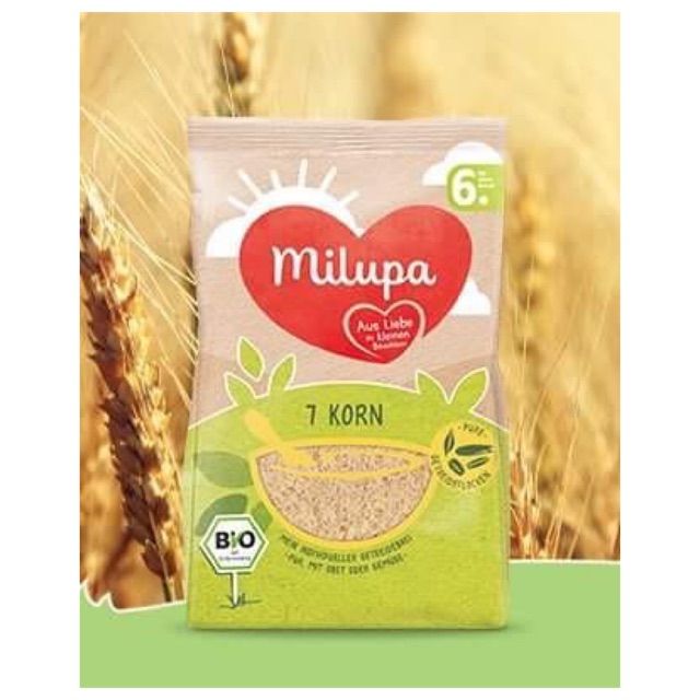Bột ăn dặm hữu cơ -  7 loại hạt ngũ cốc - Milupa - 180g