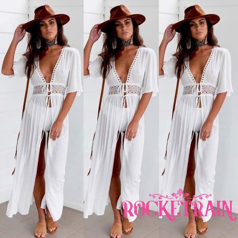 Áo khoác voan dáng dài phong cách boho thời trang cho nữ