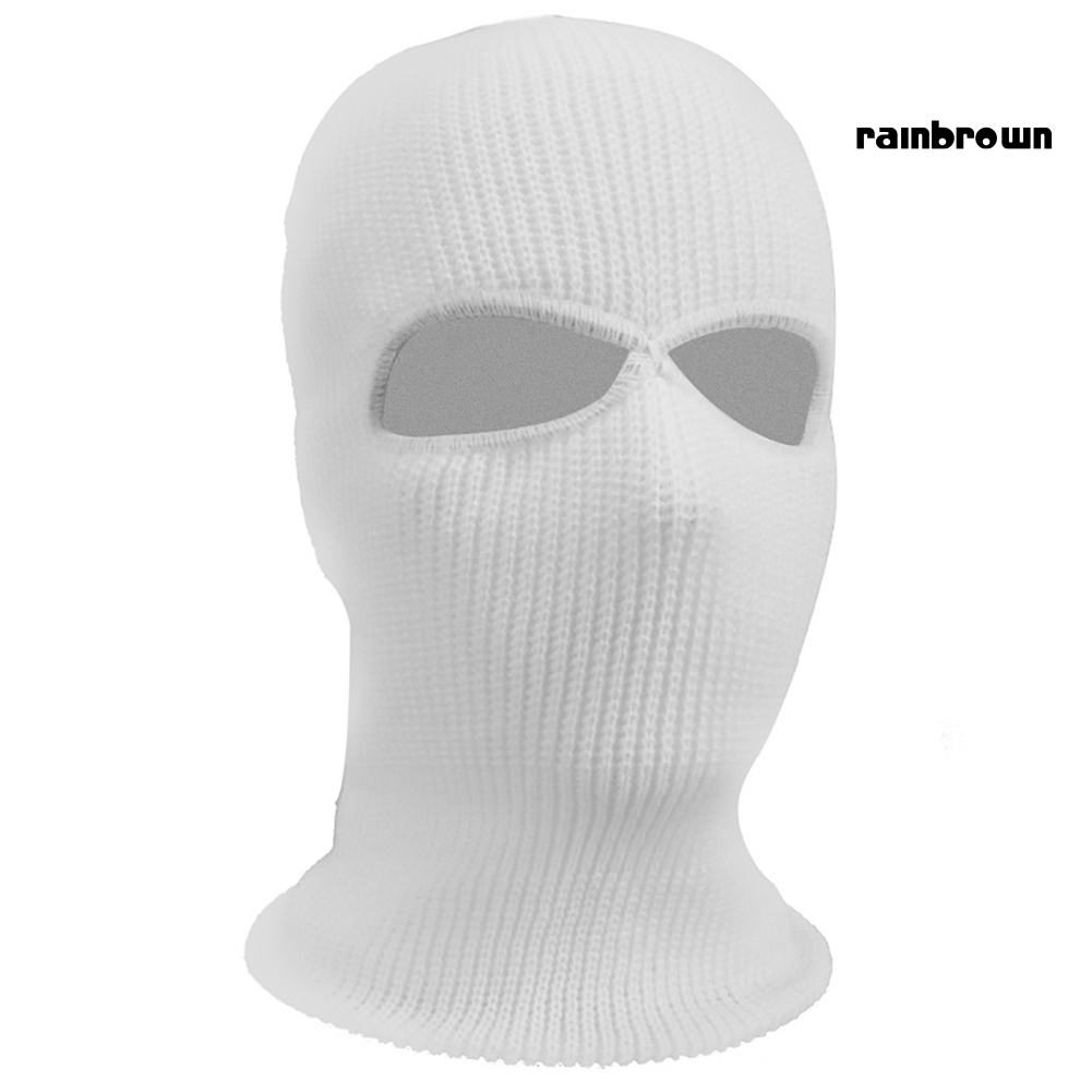 Mũ trùm đầu Balaclava kín mặt với 2 lỗ cho mắt kiểu quân đội chiến thuật giữ ấm mùa đông để trượt tuyết đi xe đạp RXHW