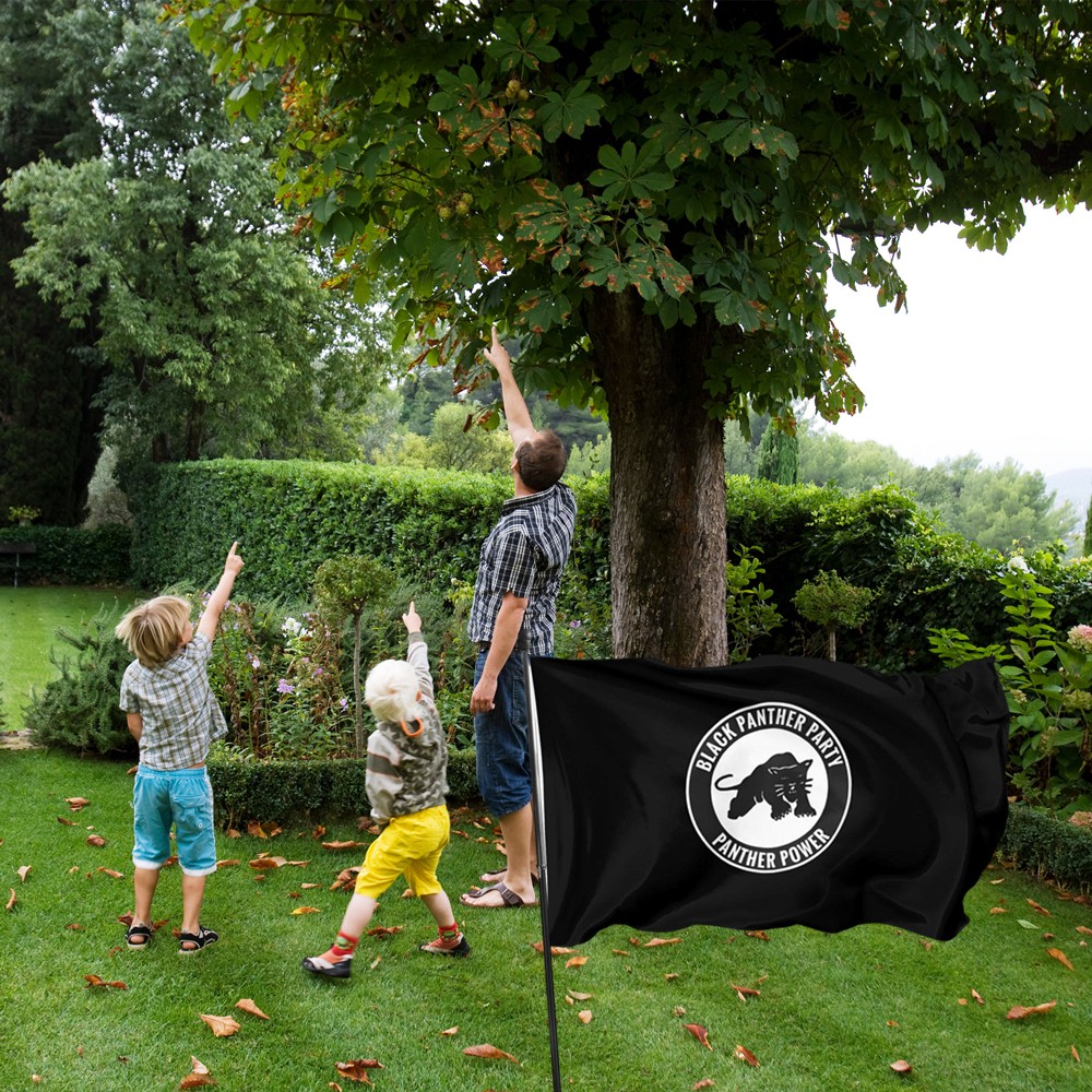 ☆YOLA☆ Premium Quality Black Panther Party Decor 6 X 3.5 Inch Flag Easy to Install Fade Resistant Heavy Duty Indoor and Outdoor Poly Nylon