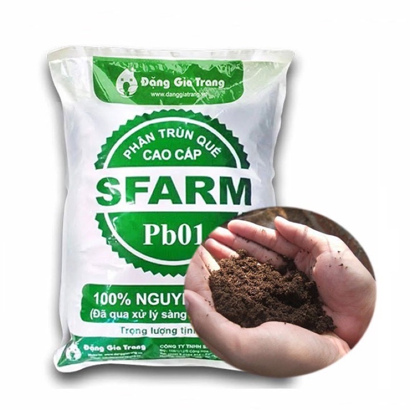 Phân Trùn Quế SFARM ,bao nguyên 2Kg,bón cây cảnh, rau màu