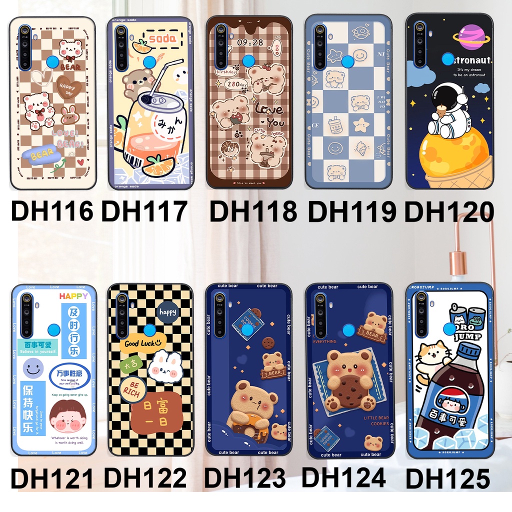 Ốp lưng Realme 5 / 5 PRO / C3 / 6i in hình 3D GẤU cute be@r, soda, happy day cực hot ,thời thượng