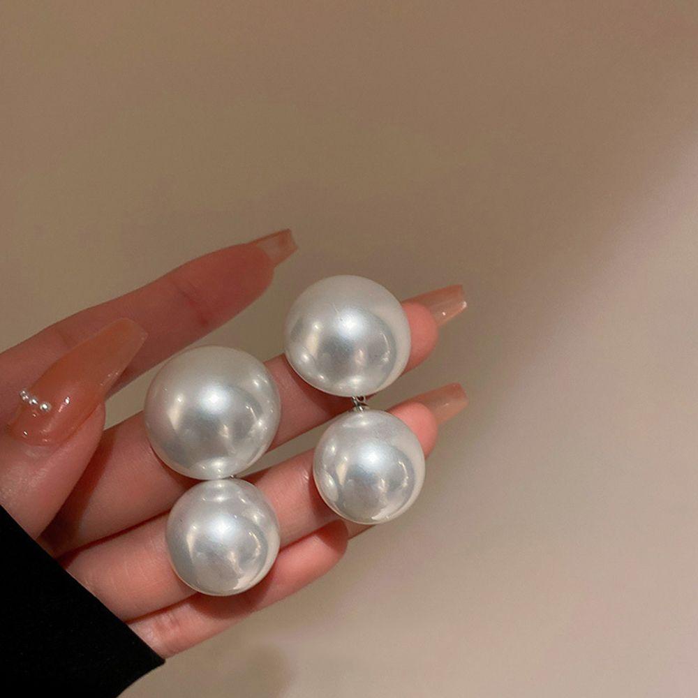 Bông Tai Dạng Xỏ Màu Sắc Đơn Giản Phong Cách Hàn Quốc Cho Nữ