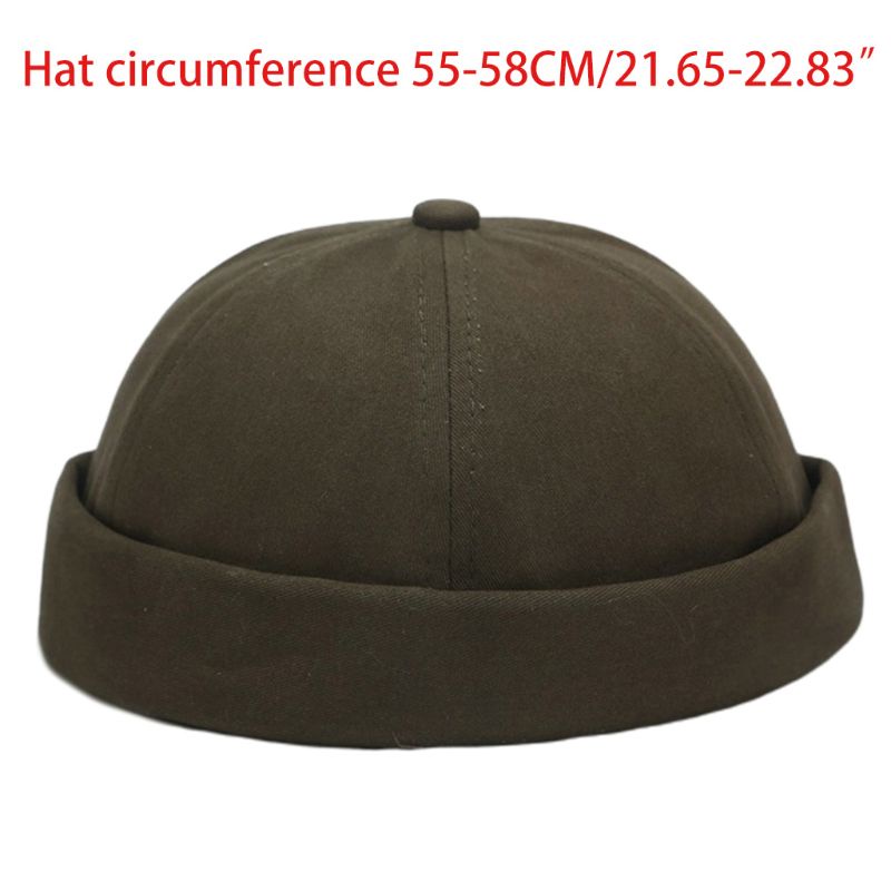 Xiangbao Mũ Beanie Không Vành Màu Trơn Phong Cách Hip Hop Mùa Đông Cho Nam Và Nữ