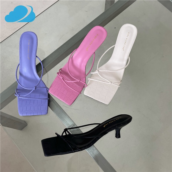 Dép Mũi Vuông Họa Tiết Da Cá Sấu Thời Trang Mùa Hè Mẫu Mới 2021