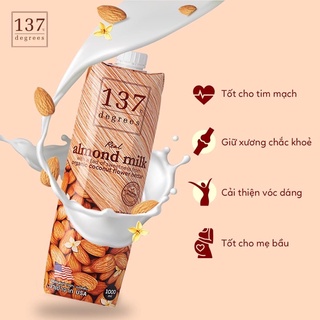 Sữa Hạt Hạnh Nhân Nguyên Chất 137 Degrees - Hộp 1000ml