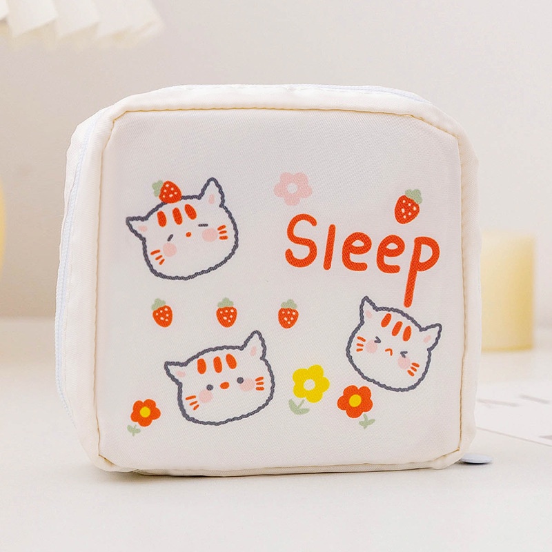 Túi Đựng Băng Vệ Sinh/Son Môi/Mỹ Phẩm Du Lịch Họa Tiết Hoạt Hình Dễ Thương