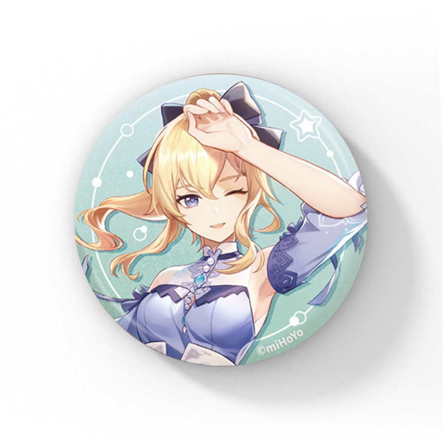 Huy hiệu cài áo IN HÌNH Genshin Impact Jean Barbara ver summer game chibi dễ thương
