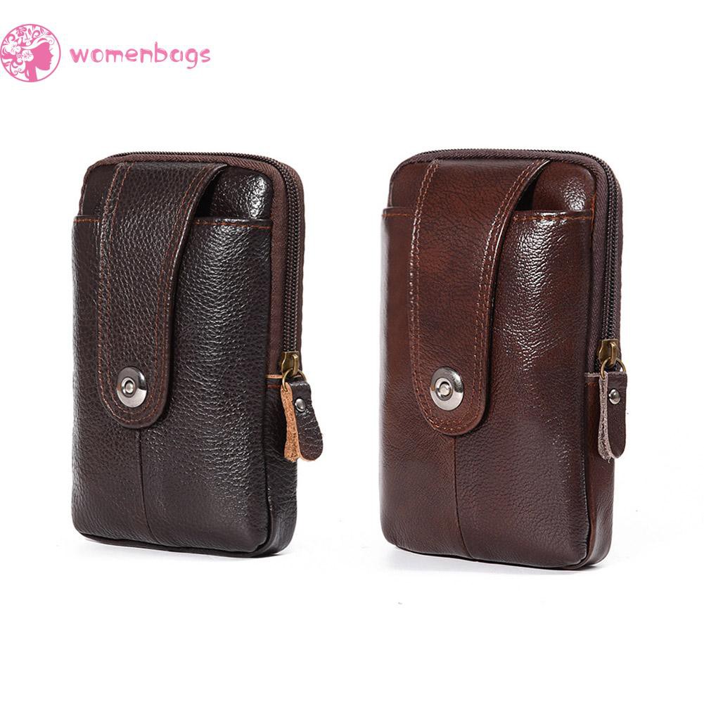 Túi Da Bò Đeo Hông Nhỏ Màu Trơn Dùng Để Đựng Điện Thoại | BigBuy360 - bigbuy360.vn