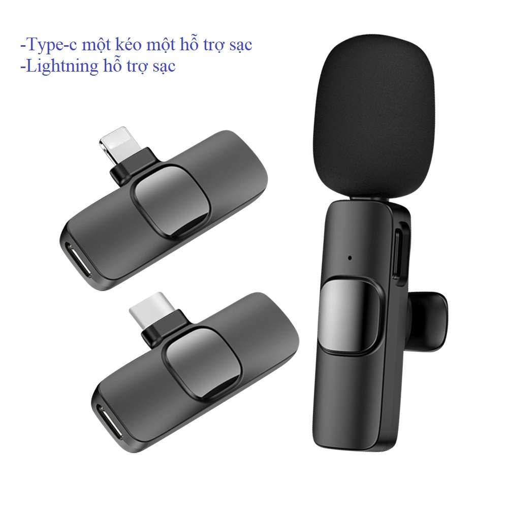Mới Micro Không Dây Chống Ồn Cổng Type-c 48khz -Lightning 48khz Dành Cho Điện Thoại Android-iphone
