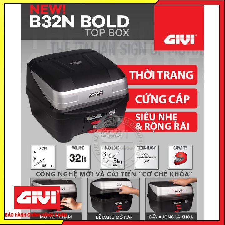 🔥Thùng Sau Givi Chính Hãng B32N - BH 2 Năm Và Miễn Phí Lắp Đặt Tại Cửa Hàng