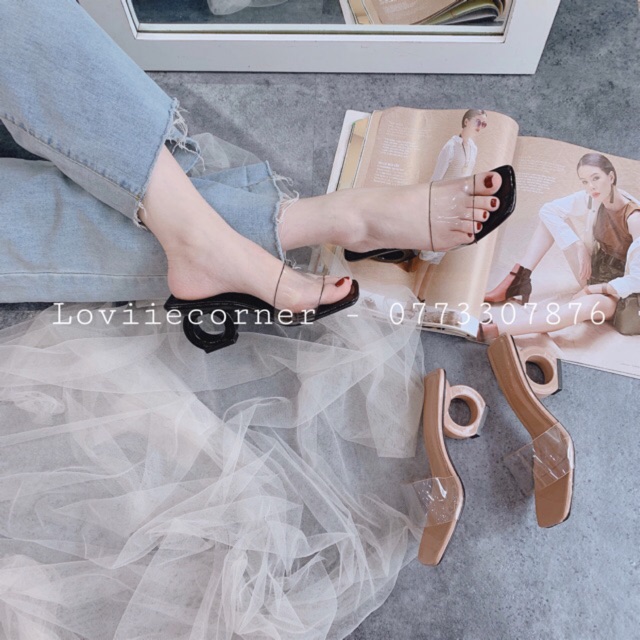 DÉP CAO GÓT LOVIIECORNER QUAI TRONG - GUỐC NỮ 9 PHÂN GÓT TRONG SUỐT THỜI TRANG D200329