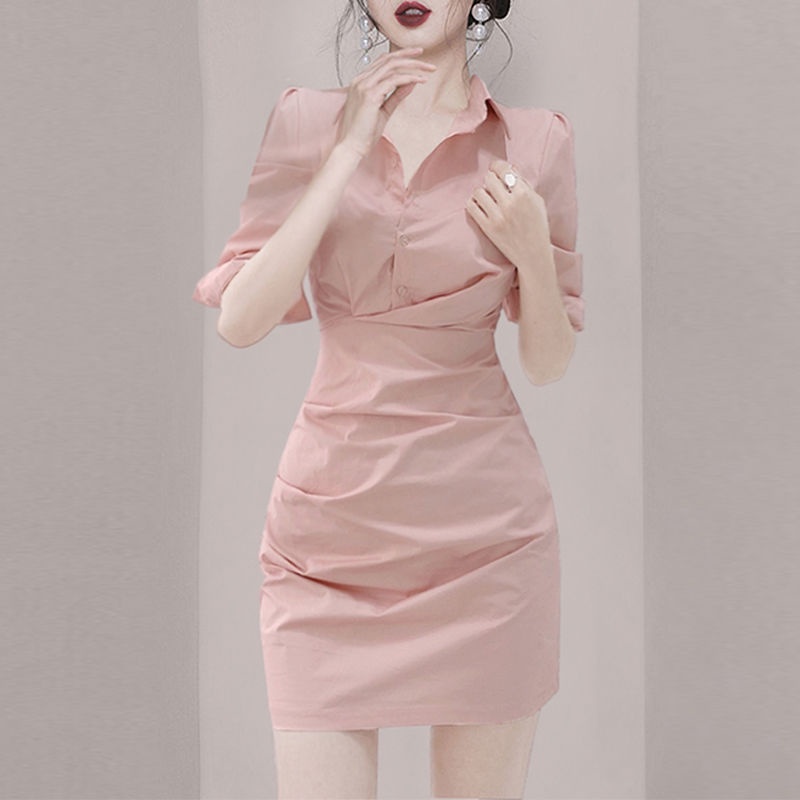 Đầm Sơ Mi Dáng Ôm Thời Trang Mùa Hè Hàng Mới 2022