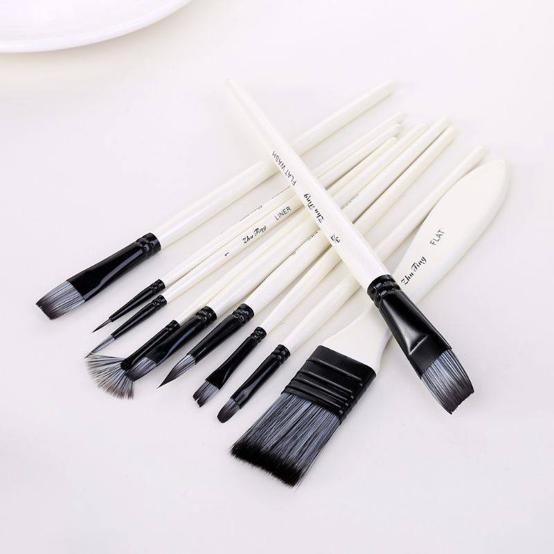Bộ 10 cọ vẽ màu nước cao cấp chuyên dụng