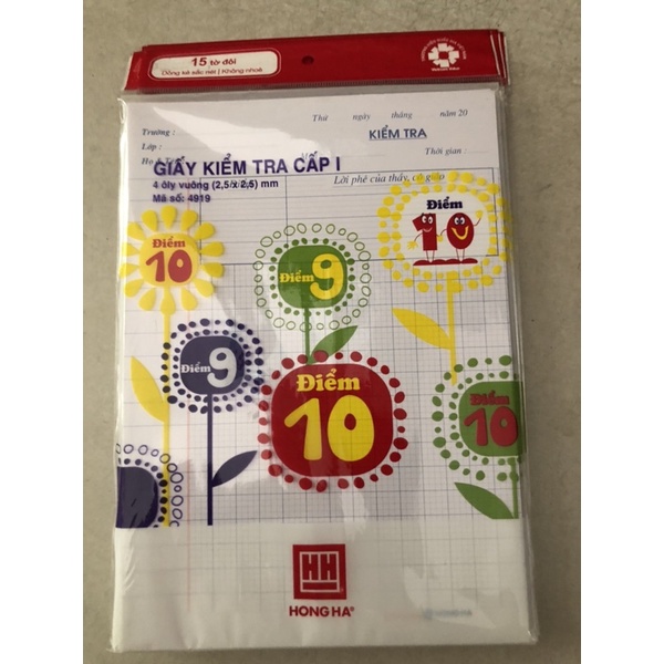 Giấy kiểm tra Cấp 1 Cao Cấp HH