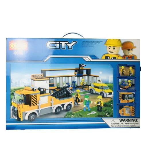 LEGO GHÉP HÌNH TRẠM CỨU HỘ XE THÀNH PHỐ - CAR SERVICAR REPAIR- MS4141 609 chi tiết