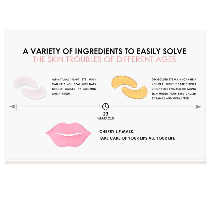 Mặt nạ môi giảm nứt nẻ/Mặt nạ mắt vitamin E Collagen giảm nếp nhăn (bán lẻ) | BigBuy360 - bigbuy360.vn