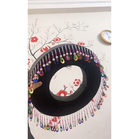 Mũ dân tộc mông vòng to- dày hạt loại đẹp