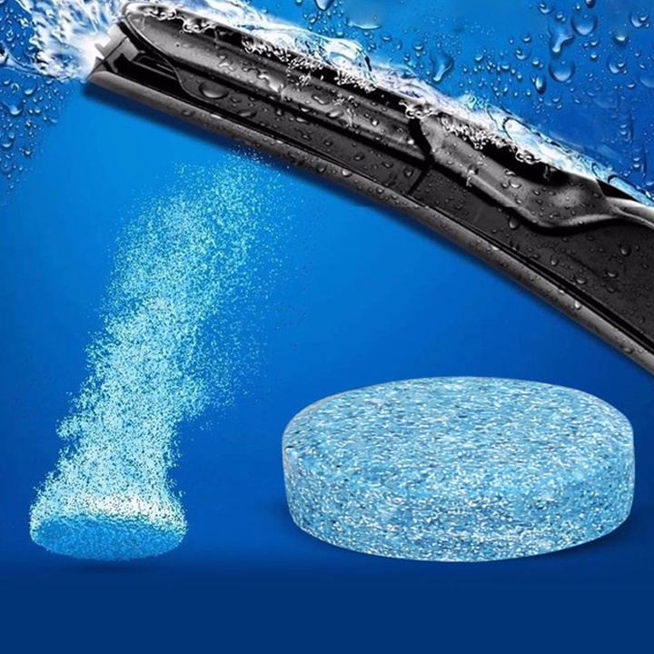 Viên sủi rửa kính ô tô sinh học không mùi an toàn cho da tay - AUTO6