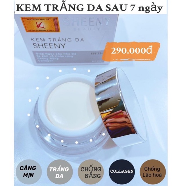 KEM SHEENY hiệu quả sau 7 ngày (kay beauty)