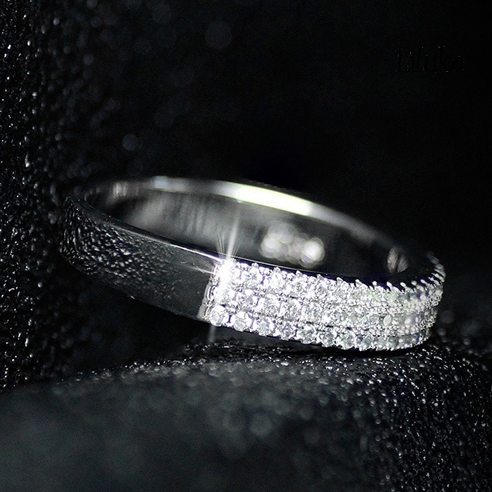 Nhẫn Hợp Kim Trang Trí Đính Đá Nhiều Lớp Thời Trang Cho Nữ