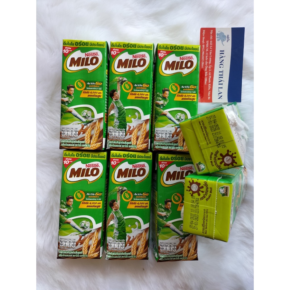 Lốc 8 hộp sữa Milo Thái Lan 180ml
