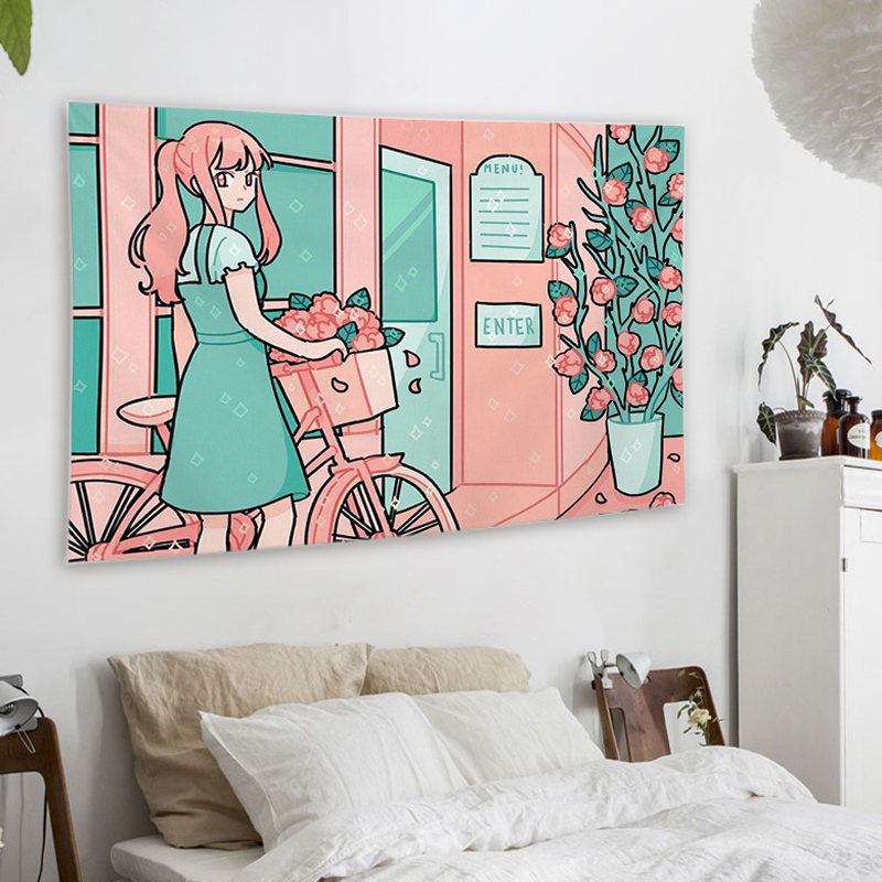 Tấm thảm treo tường trang trí phong cách Bắc Âu dành cho phòng khách/ phòng ngủ