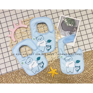 Set 3 yếm vuông sơ sinh Mipbi cho bé