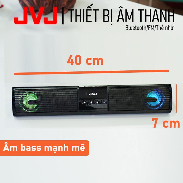 Loa nghe nhạc bluetooth speaker JVJ A2 không dây dáng dài 2 loa cực đỉnh - Kiểu dáng sang trọng hỗ trợ thẻ nhớ, đài FM