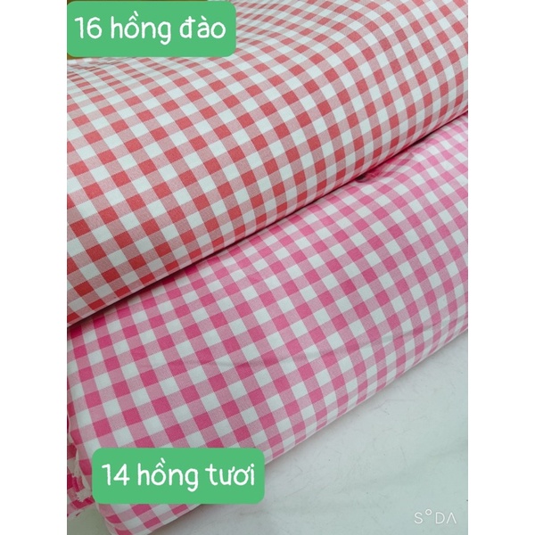 Vải caro nhiều màu