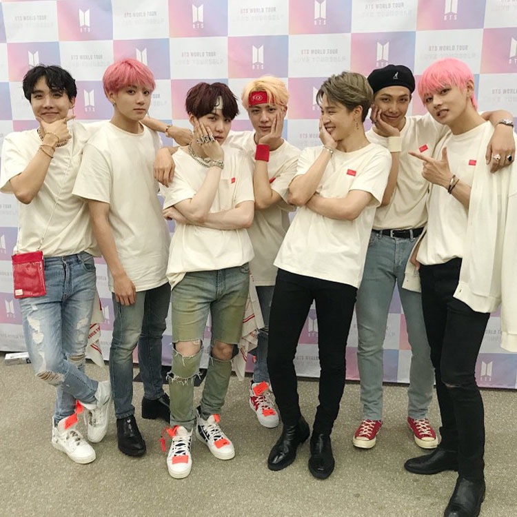 Áo Thun Cotton Tay Ngắn In Chữ LOVE YOURSELF World Tour Concert Thời Trang Hàn Quốc Cho Nam Và Nữ