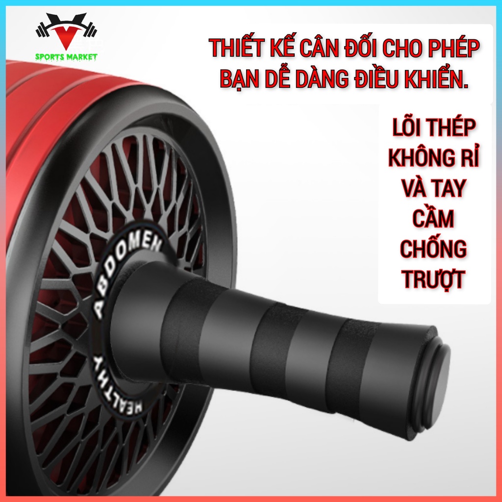 Con lăn tập bụng, Con lăn tập cơ bụng cao cấp, dụng cụ tập gym tại nhà