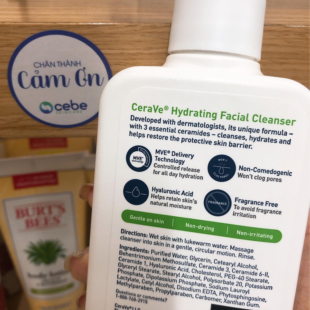Sữa rửa mặt Cerave Hydrating Facial Cleanser (237mL) | BigBuy360 - bigbuy360.vn
