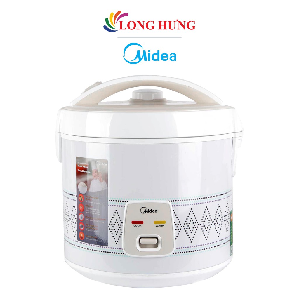 [Mã ELHADEV giảm 4% đơn 300K] Nồi cơm điện nắp gài Midea 1.8 lít MR-CM1824 - Hàng chính hãng