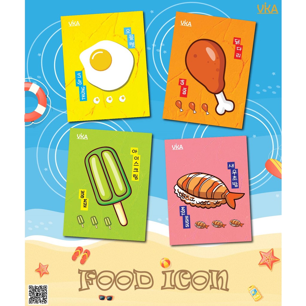 TẬP HỌC SINH VIKA: FOOD ICON 96 TRANG