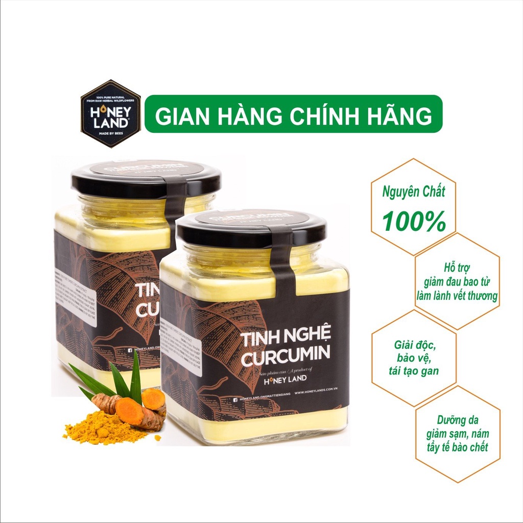 Bộ 2 hũ Tinh Nghệ Curcumin HONEYLAND tổng 400g