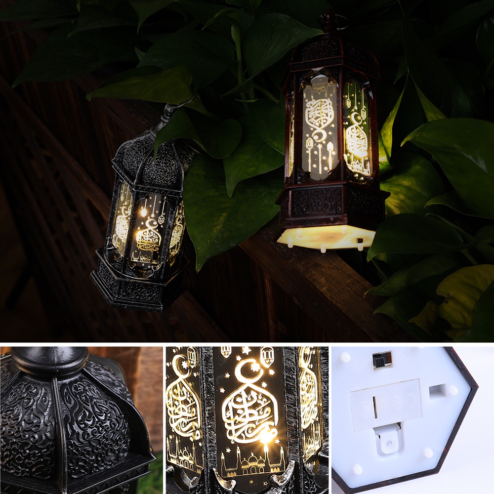 Đèn LED Để Bàn Bằng Nhựa Phối Kim Loại Chạy Pin Thiết Kế Nhỏ Gọn Phong Cách Retro Độc Đáo