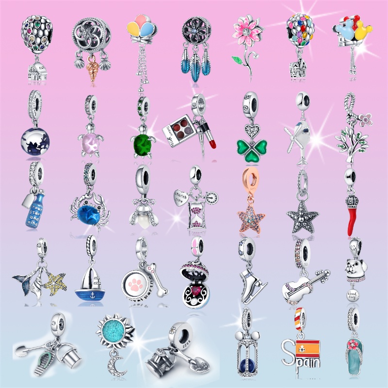 PANDORA Vòng Tay Bạc 925 Họa Tiết Thế Giới Đại Dương Thời Trang Cho Nữ