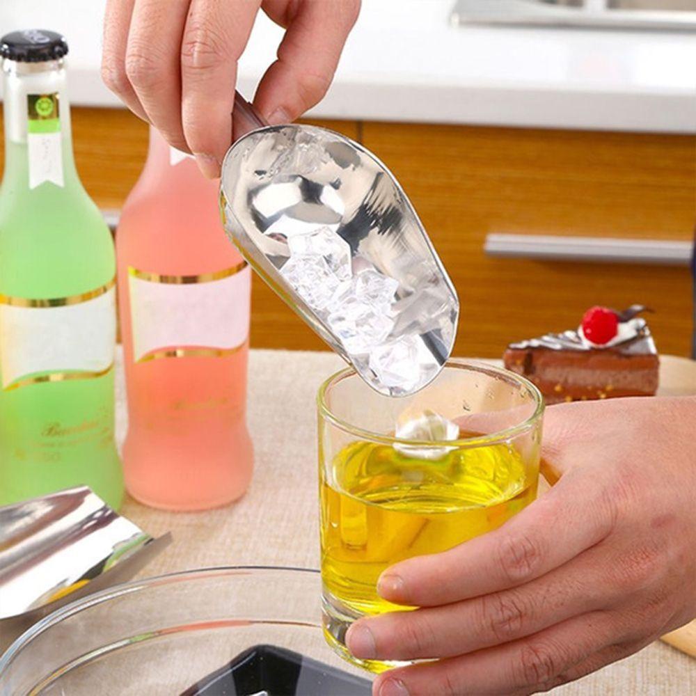 ☆YOLA☆ 9-11inch New Ice Scraper Bar Grain Shovel Stainless Steel Party Kitchen Cream Candy Buffet Flour Scoop