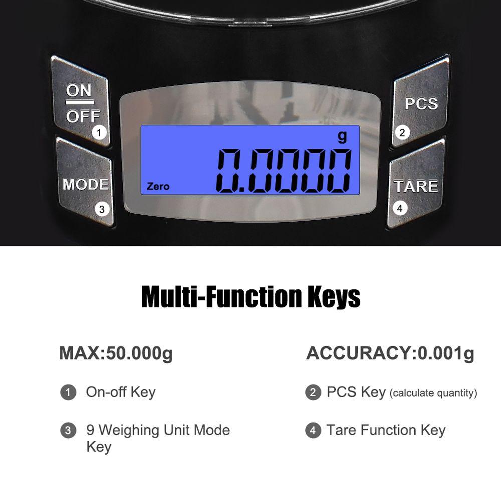 Cân Điện Tử Màn Hình LCD Kỹ Thuật Số Có Thể Sạc Lại Bằng Cổng USB Dùng Cân Trang Sức