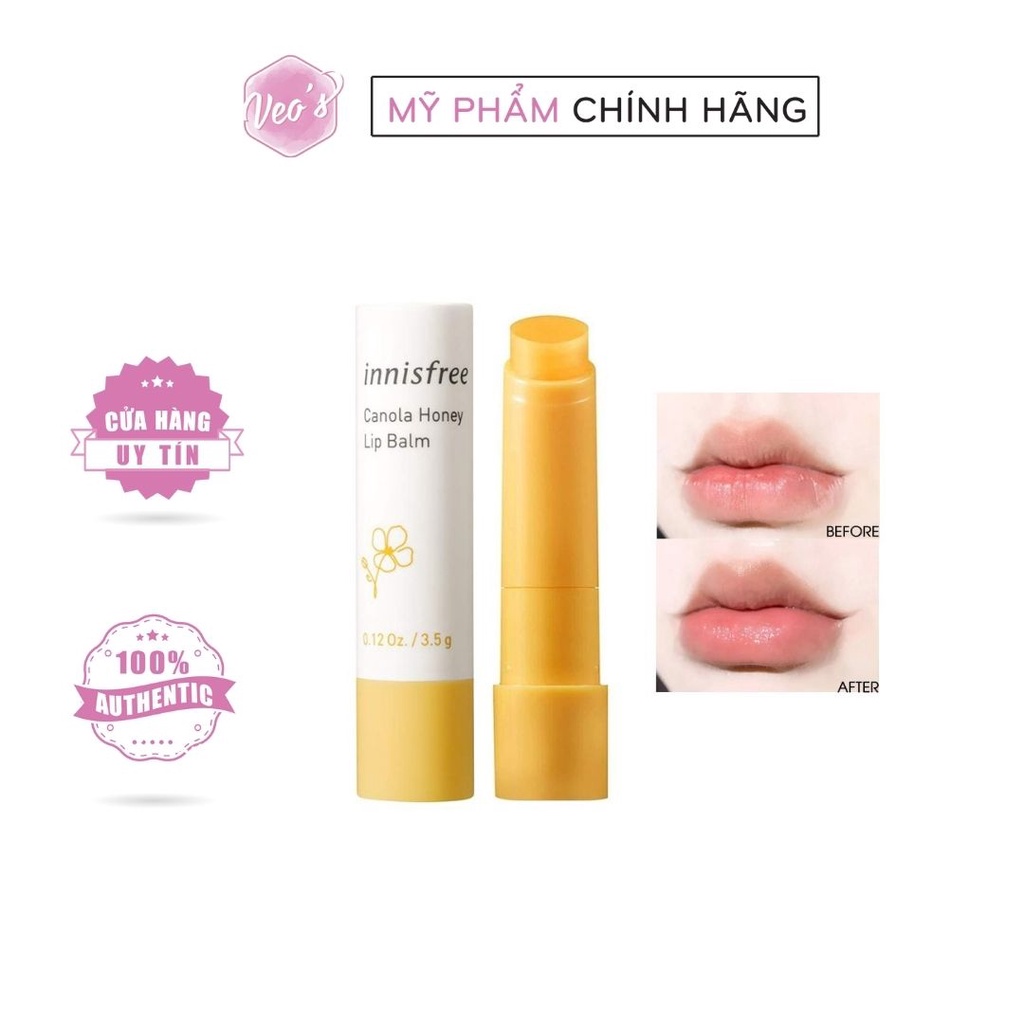 Son dưỡng môi mật ong hoa cải Innisfree Canola Honey Lip Balm Stick