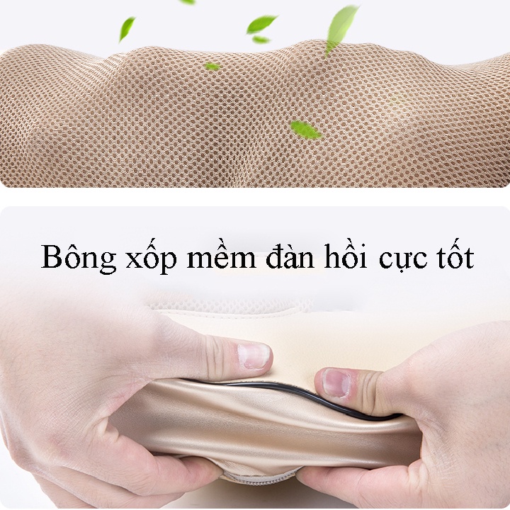 Gối má xa massage hồng ngoại 20 bi ☀️FREESHIP☀️ máy mát xa massge phiên bản PREMIUM tặng gối lưng +gói trị liệu thảo mộc